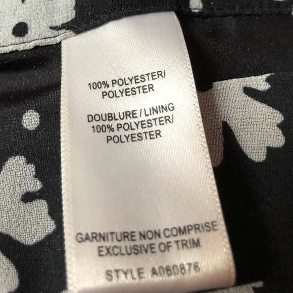 Black and White Flower-print Skirt - Picture 7 of 7